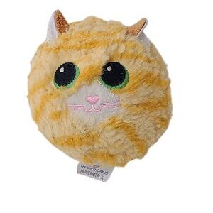 Ty Beanie Bouncers Purry The Yellow Tabby Cat Plush Bouncing Ball